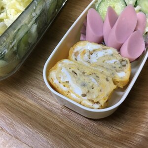 ごまと白だしの卵焼き